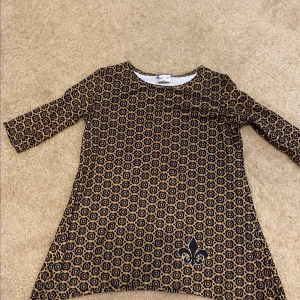 Saints beige and black dress